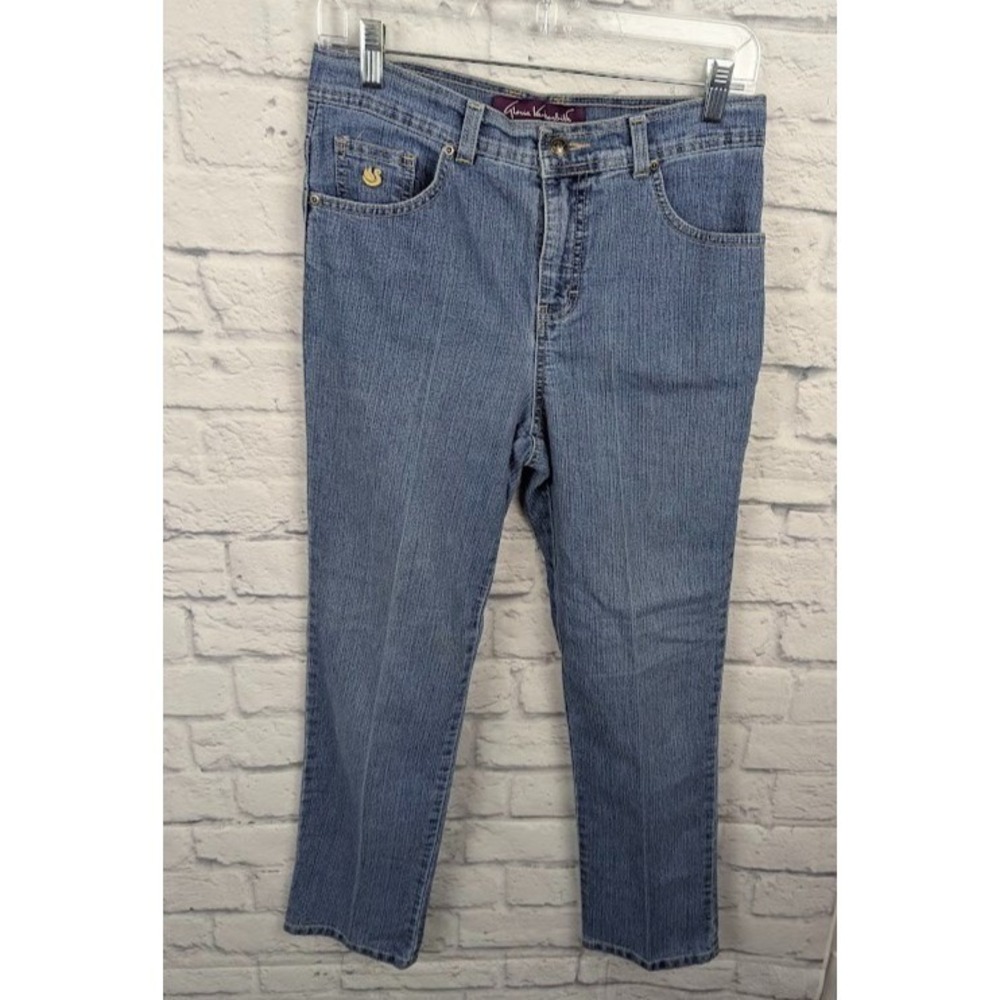 Gloria Vanderbilt Straight Leg Jeans Women's Size 8P Medium Wash